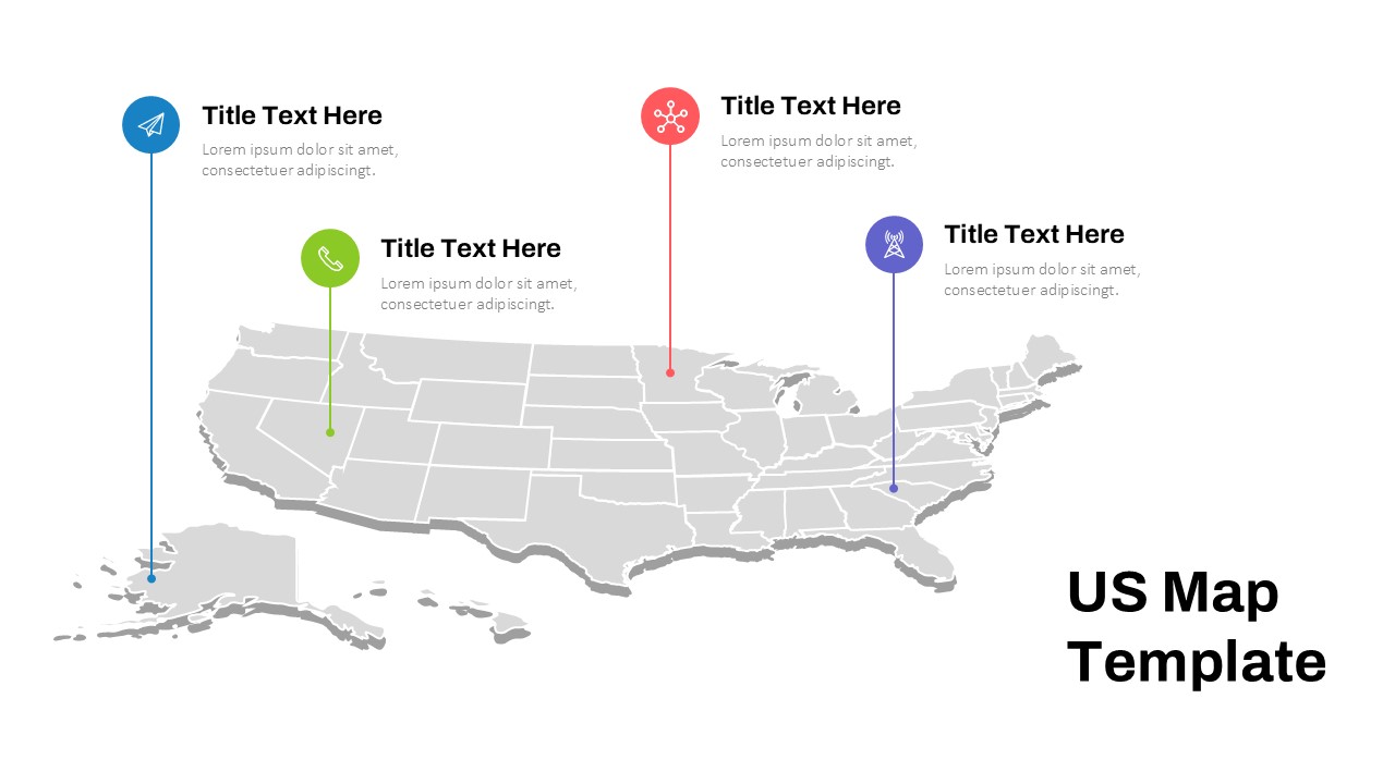 Us Map Template Editable Editable US Map For PowerPoint And Google America Map Template Ppt And Google Slides