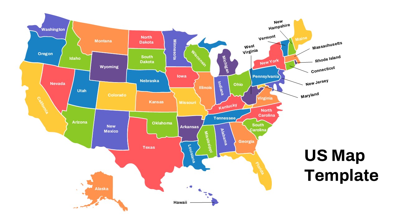 USA Map Template For PowerPoint Google Slides SlideKit