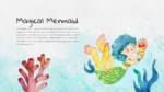 Cute Watercolor Mermaid Theme PowerPoint Templates