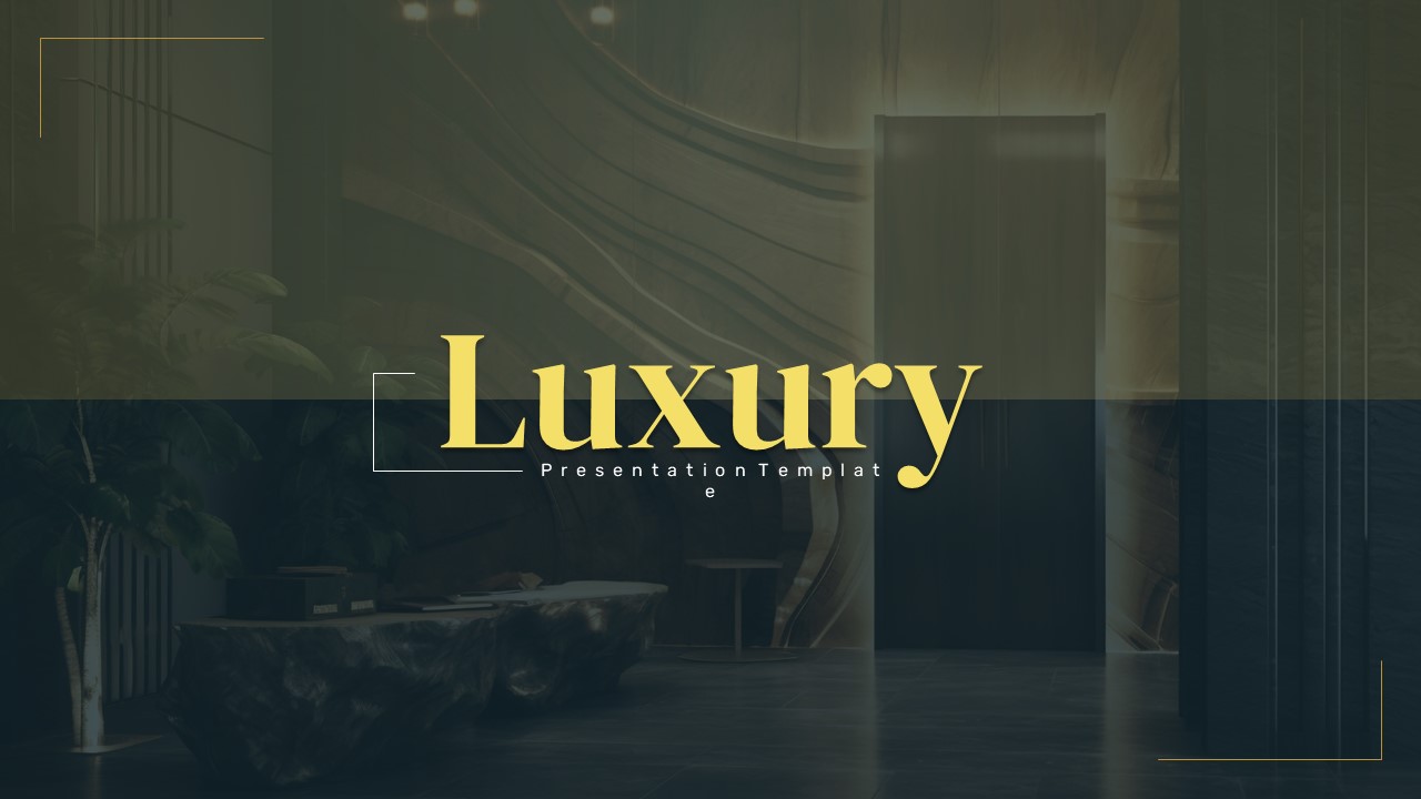 Elegant Gold Accents Luxury Presentation Templates