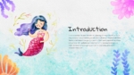 Free Cute Watercolor Mermaid Theme Slides Templates