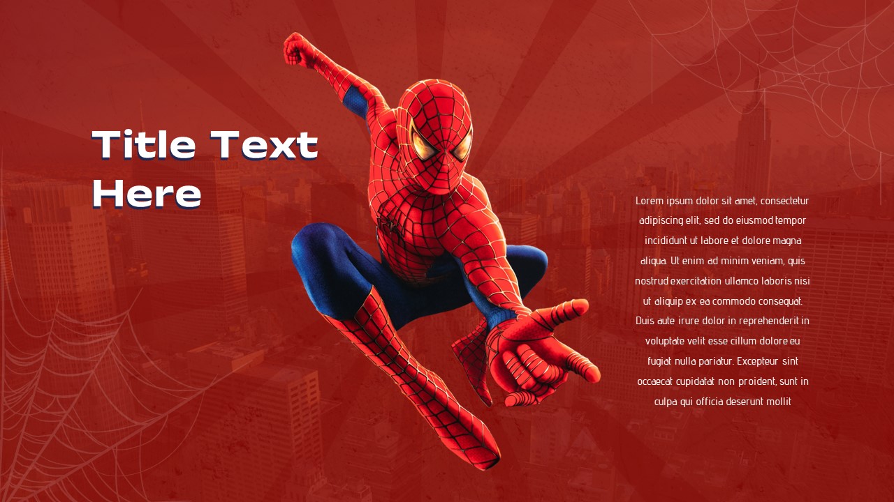 Spiderman Template Powerpoint Spiderman Template Powerpoint