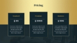 Gilded Luxury Pricing Plan Presentation Template For PowerPoint and Google Slides