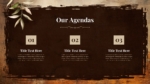 Our Agendas Vintage Nature And Outdoor Presentation Template for ppt