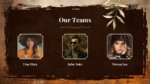 Our Teams Rustic Vintage theme template for ppt and google slides