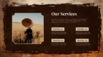 Our services Vintage Nature And Outdoor Presentation Template ppt