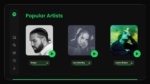 Popular Artists like Drake Lana Justin Biebar Spotify PowerPoint Template