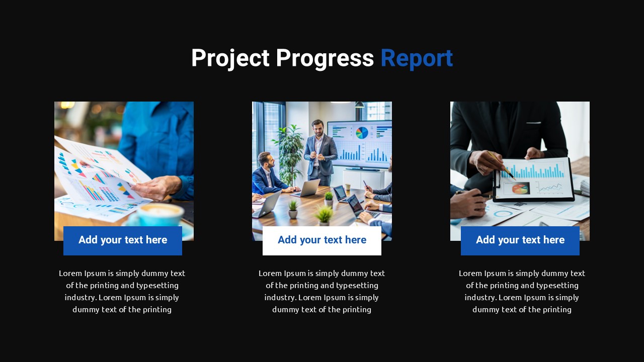 Project Progress Report Presentation Template For PPT and Google Slides