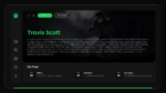 Spotify PowerPoint Template Travis Scott for ppt and Google Slides