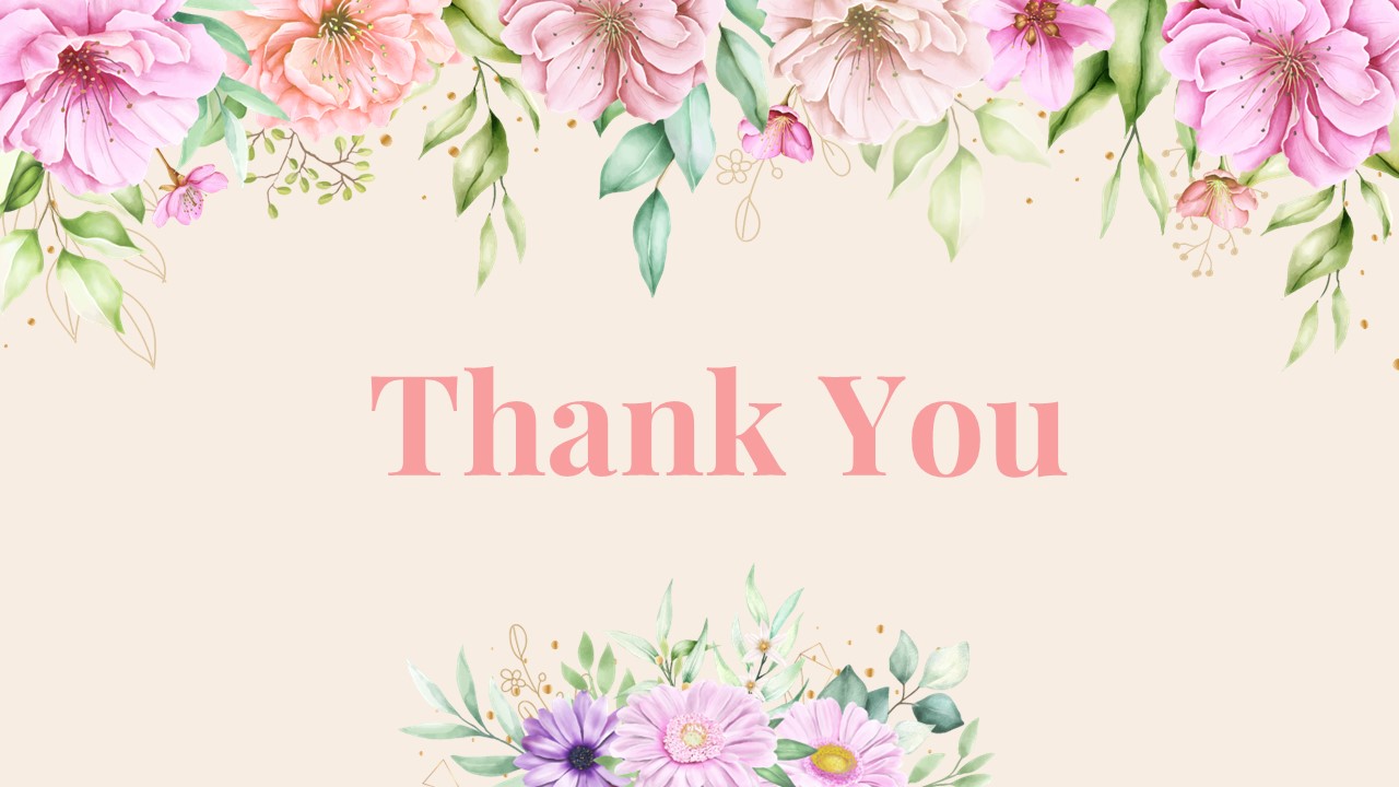 Spring Theme Thank You Template For PPT and Google Slides