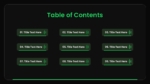 Table of Contents Spotify PowerPoint Template for Google slides