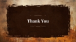 Thank You Slide Rustic Vintage template for ppt and google slides