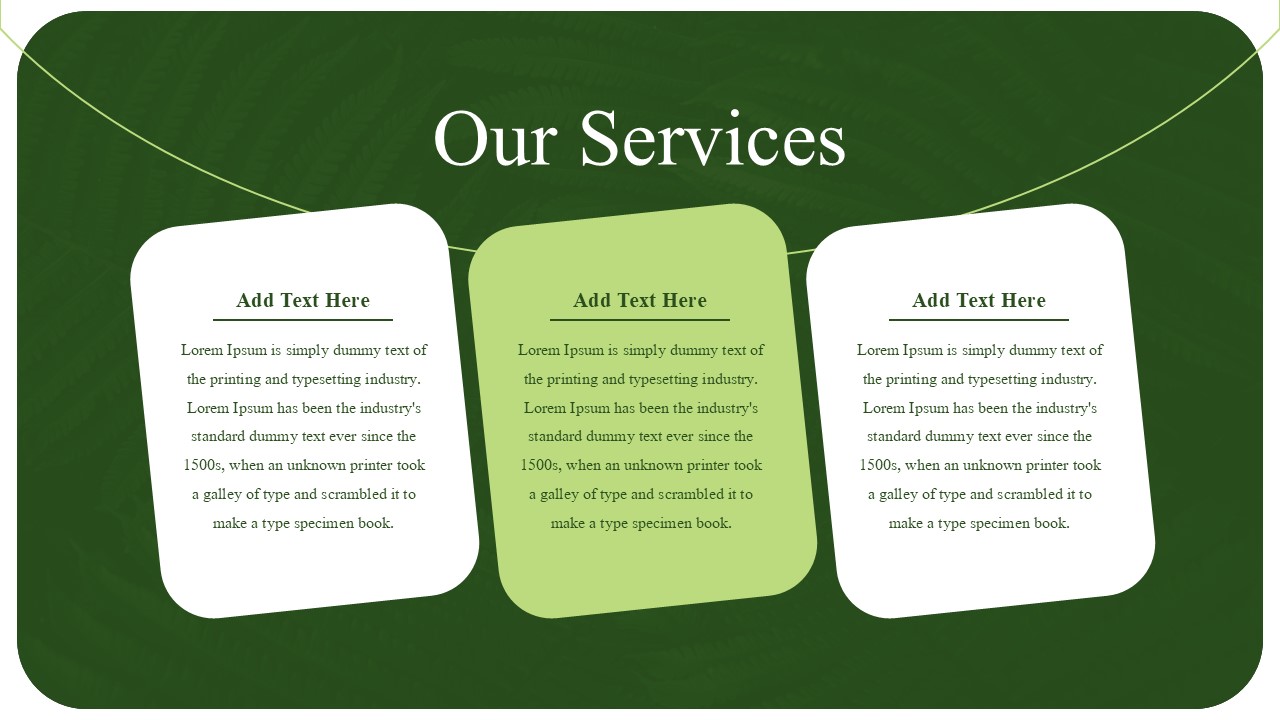 Free Botanical Theme Service Template for PowerPoint