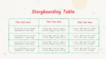 Free Hand Drawn Style Storyboarding Table Slide Template