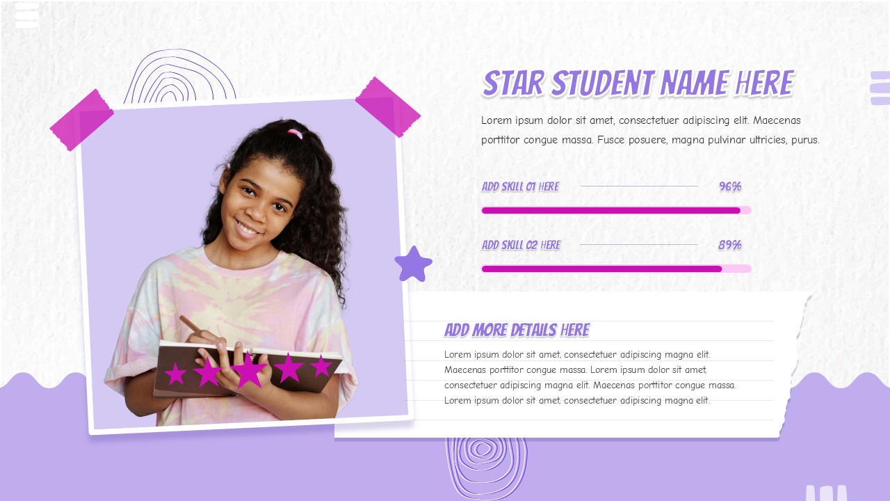 Free Scrap Book School Presentation Template