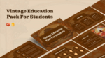 Free Vintage Theme Education PowerPoint Templates Pack for Students