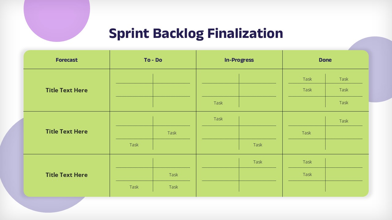 Sprint Backlog Finalization Presentation Template