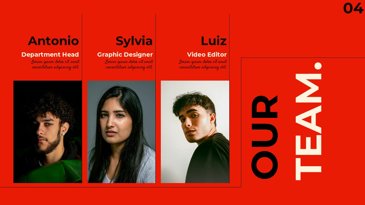 Black And Red PowerPoint Slide Template