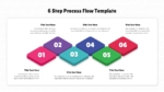 Brick Style 1 to 6 Step Process Flow PowerPoint Template