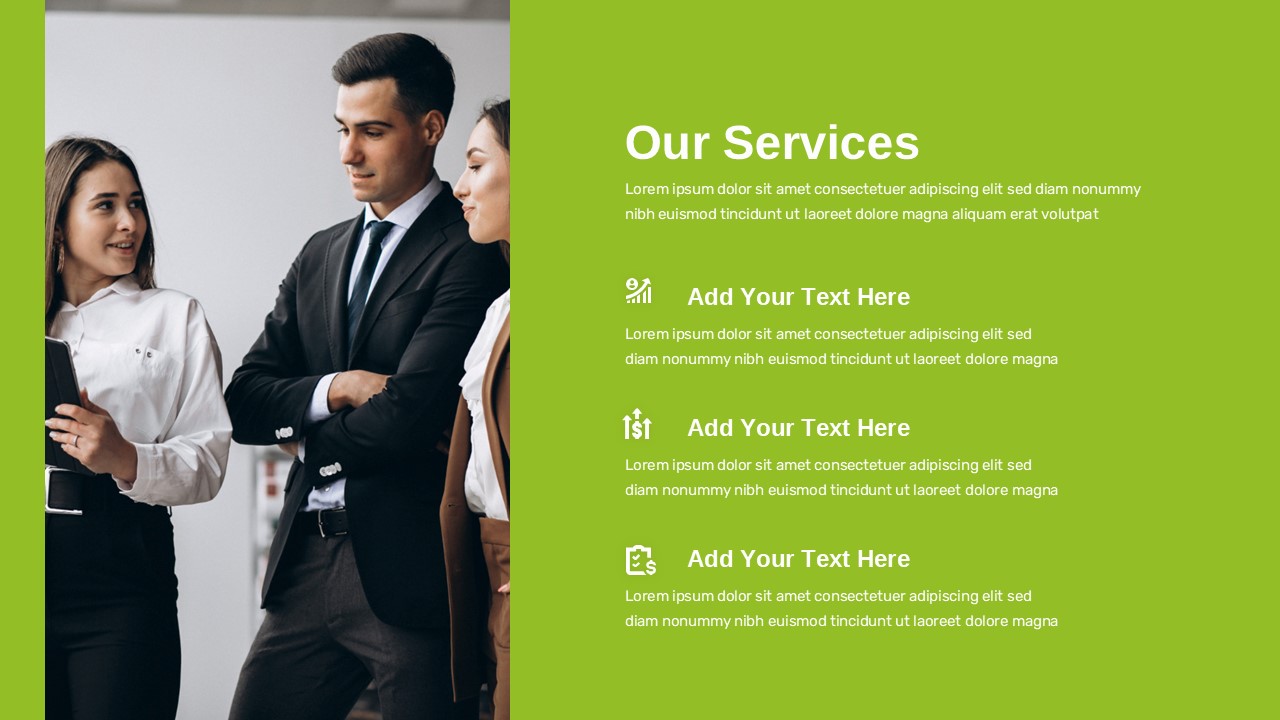 Dynamic Business Service Presentation Template for PowerPoint & Google Slides