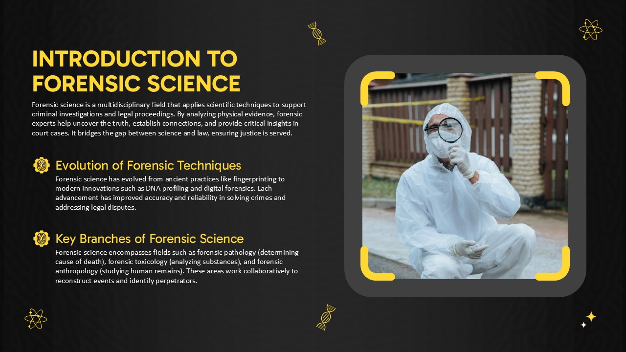 Forensic Science PowerPoint Templates And Google Slides SlideKit