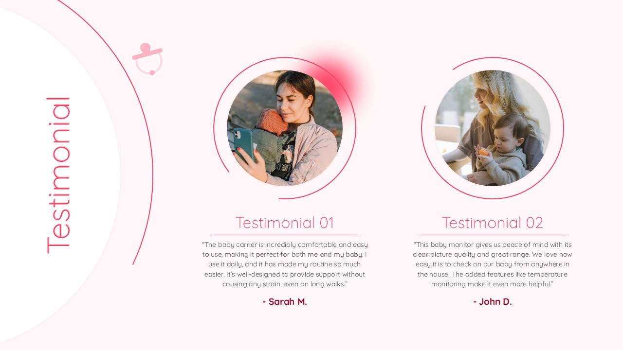 Free Cute Baby Testimonial Presentation Template