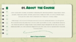 Free Interactive Notebook Style About The Course Presentation Template
