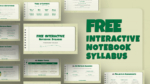 Free Interactive Notebook Style Syllabus Presentation Templates Featured Image