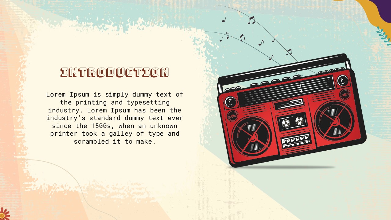 Free Vintage Music PowerPoint and Google Slides