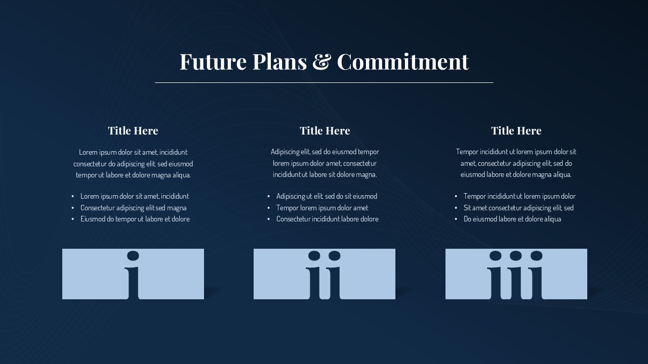 Future Plans and Commitments Presentation Template for Free