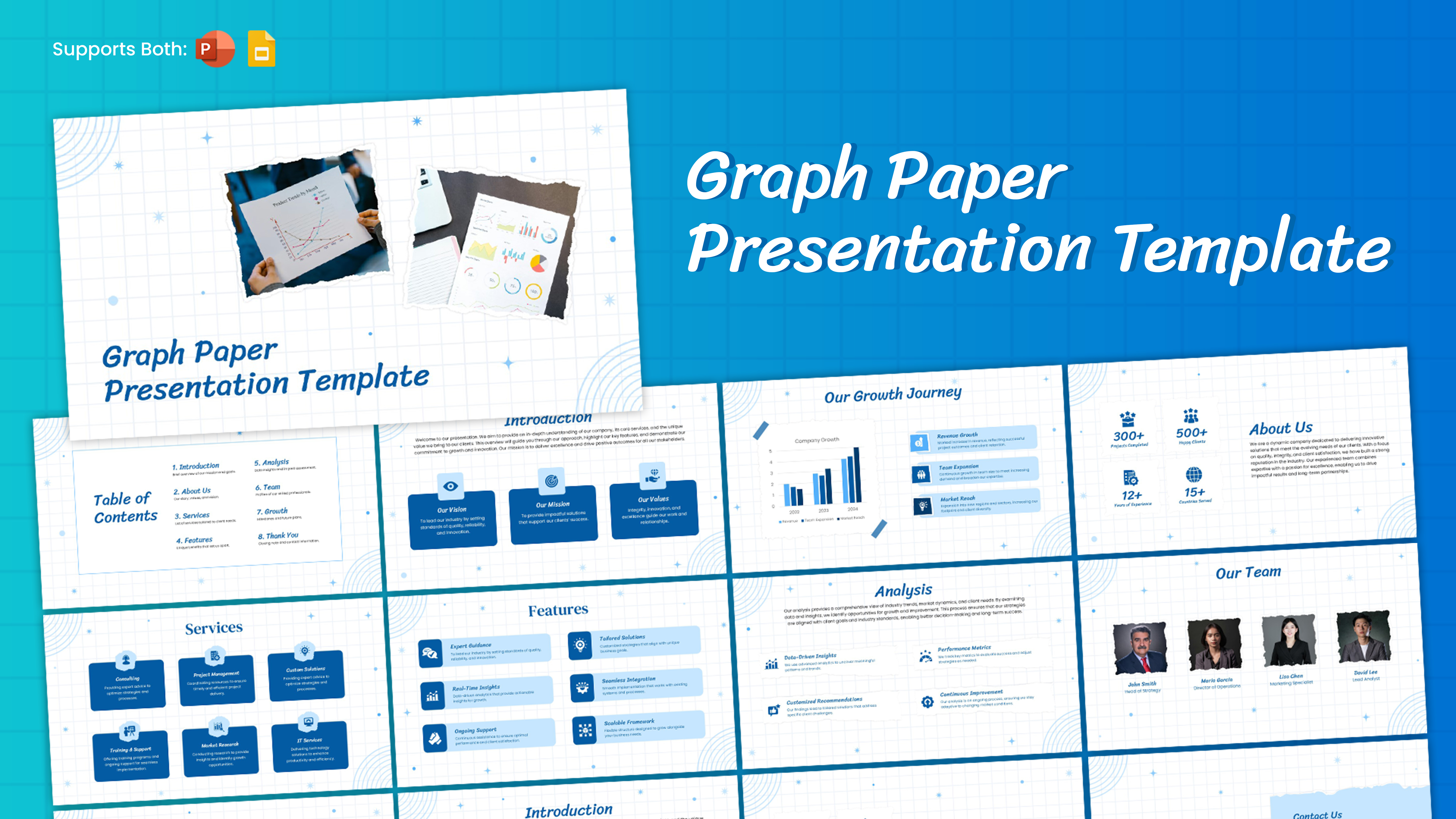 Graph Paper Presentation Template for PowerPoint and Google Slides Featured Image