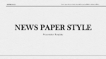 News Paper Style Presentation Templates
