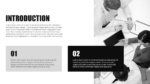 Sleek Black & White Theme Business Presentation Slide