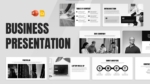 Sleek Black & White Theme Modern Business Presentation Templates Featured Image