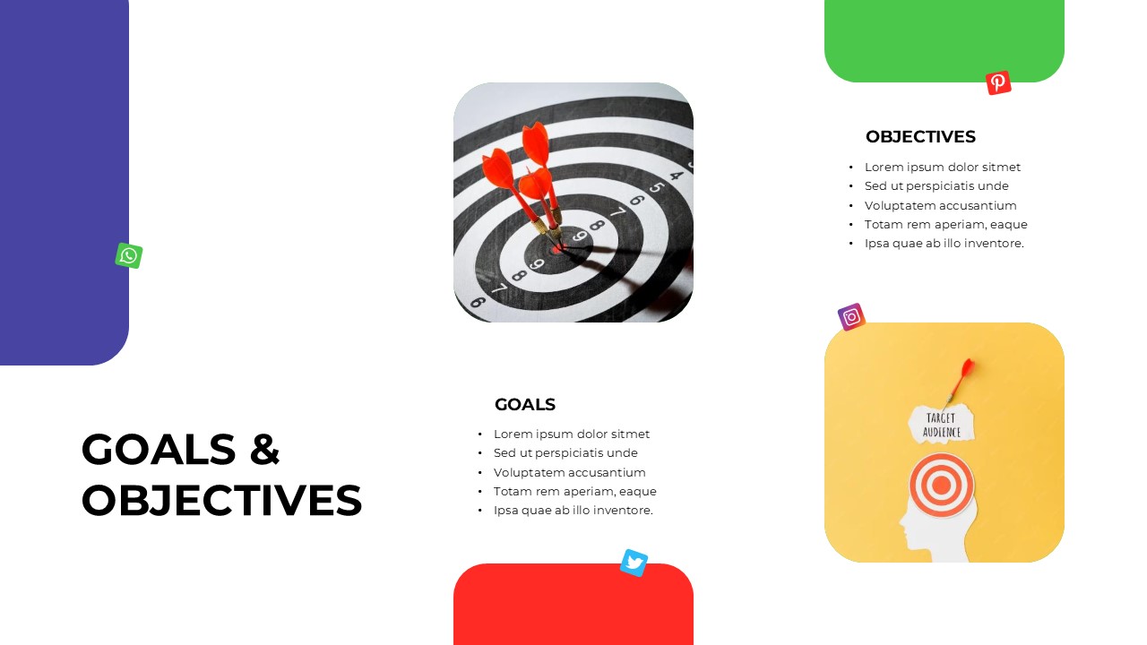 Social Media Goals and Objectives PowerPoint Template