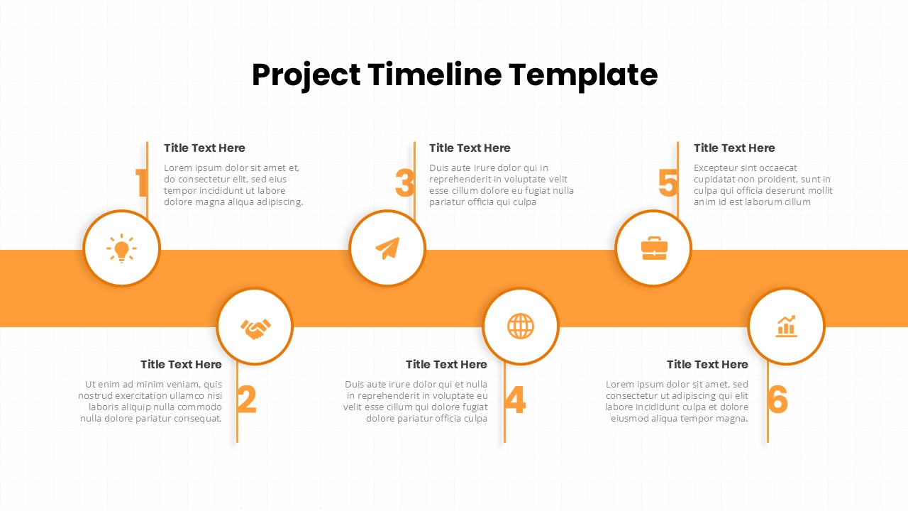 6 Step Linear Project Timeline Powerpoint Slide Template Slidekit 6 Step Linear Project Timeline Powerpoint Slide Template Slidekit