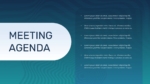 Blue Gradient Background Meeting Agenda PowerPoint Template