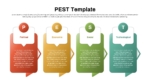 Color Coded Layout PEST Analysis PowerPoint and Google Slides Template