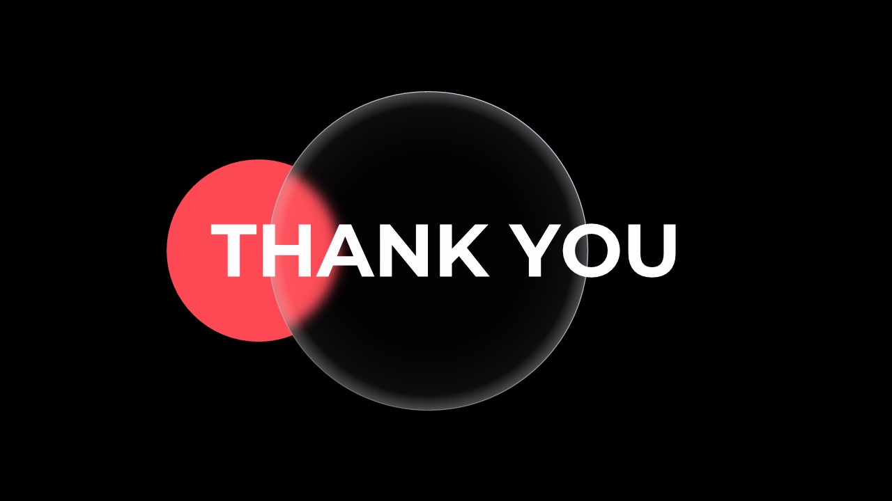 Free Glassmorphism Theme Thank You PowerPoint Presentation Template