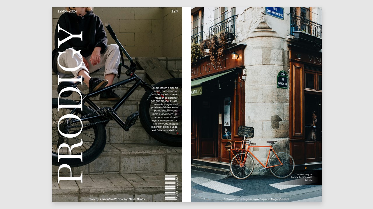 Modern Magazine Presentation Template for PowerPoint and Google Slides