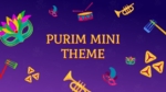 Purim Mini Theme Slide Template for PowerPoint and Google Slides