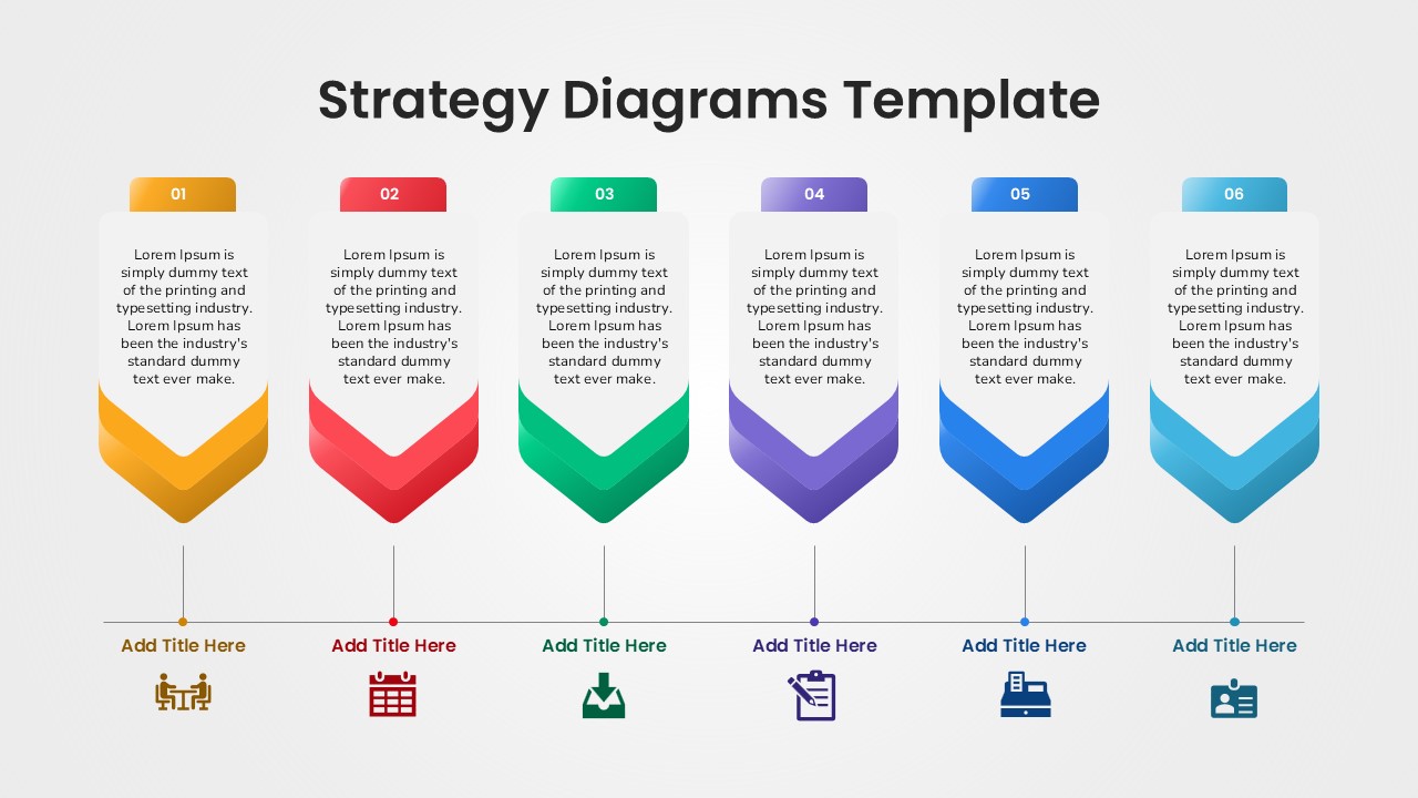 Step by Step Strategy Roadmap PowerPoint Template and Google Slides