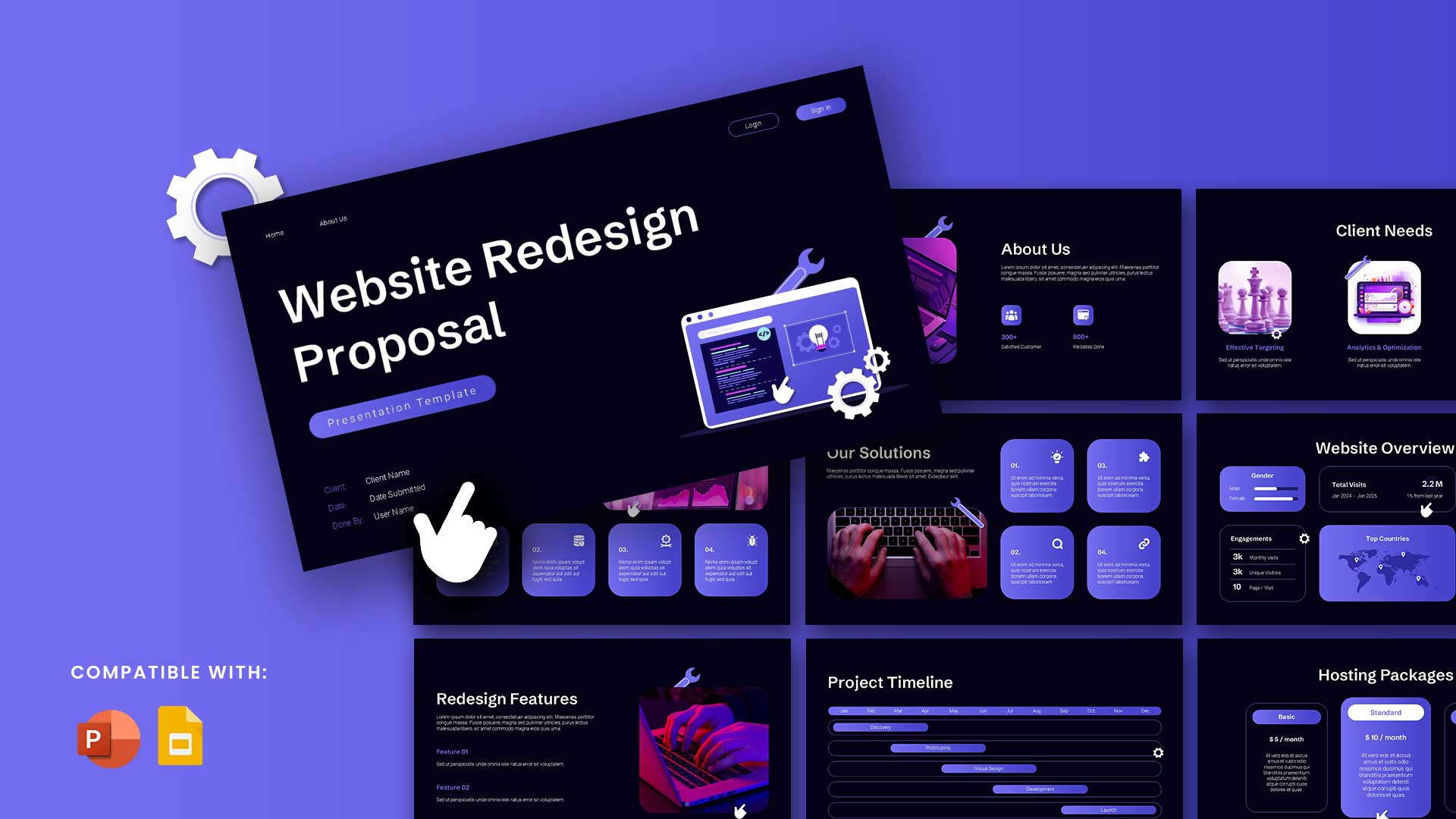 Website Redesign Proposal PPT Template and Google Slides Featured Image