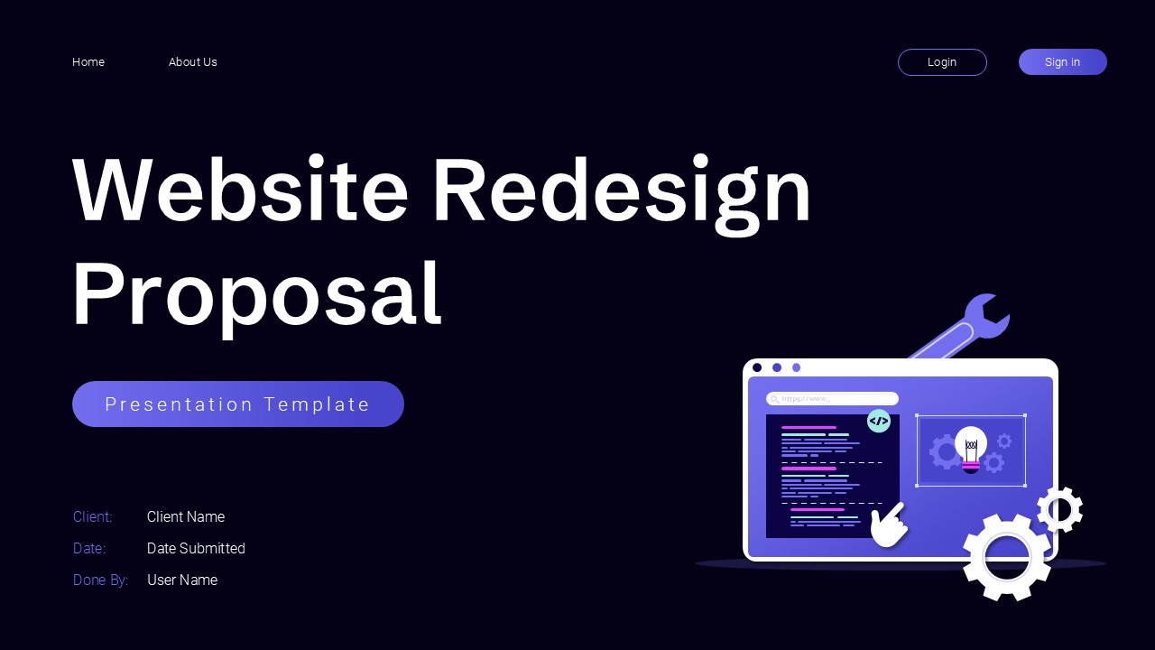 Website Redesign Proposal Presentation Templates