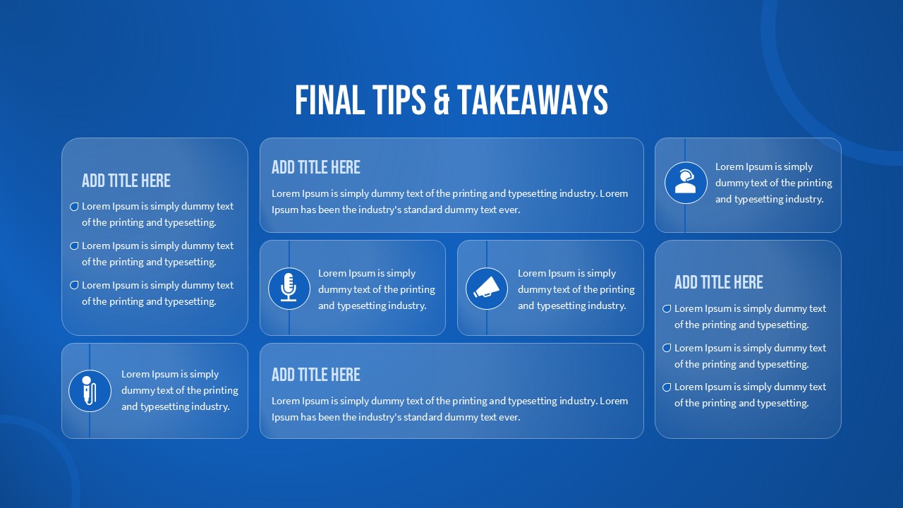 Final Tips and Takeaways Presentation Template - SlideKit