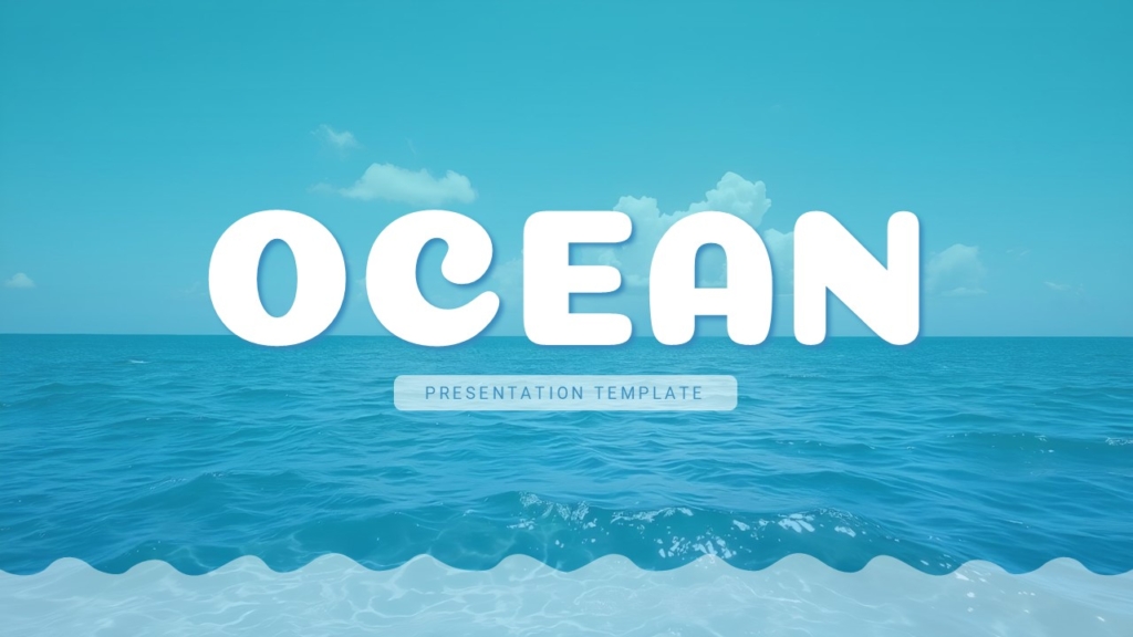 Free Aesthetic Ocean Themed PowerPoint Template and Google Slides