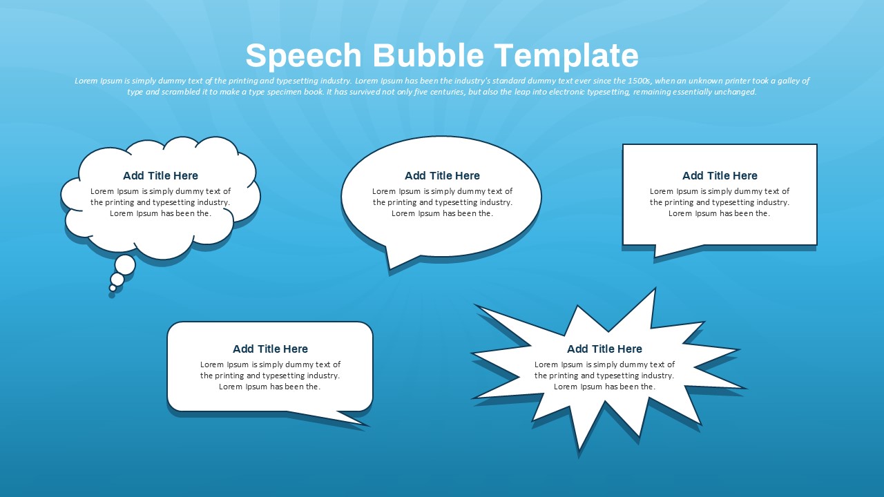 Speech Bubble Template Speech Bubble Template