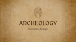 A Retro-Themed Archaeological Presentation Templates for PowerPoint and Google Slides 