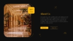 About Us Slide From Luxury Hotel & Accommodation Presentation PowerPoint Templates