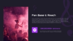 Fan Base and Reach Slide From Music Band PowerPoint Presentation Templates